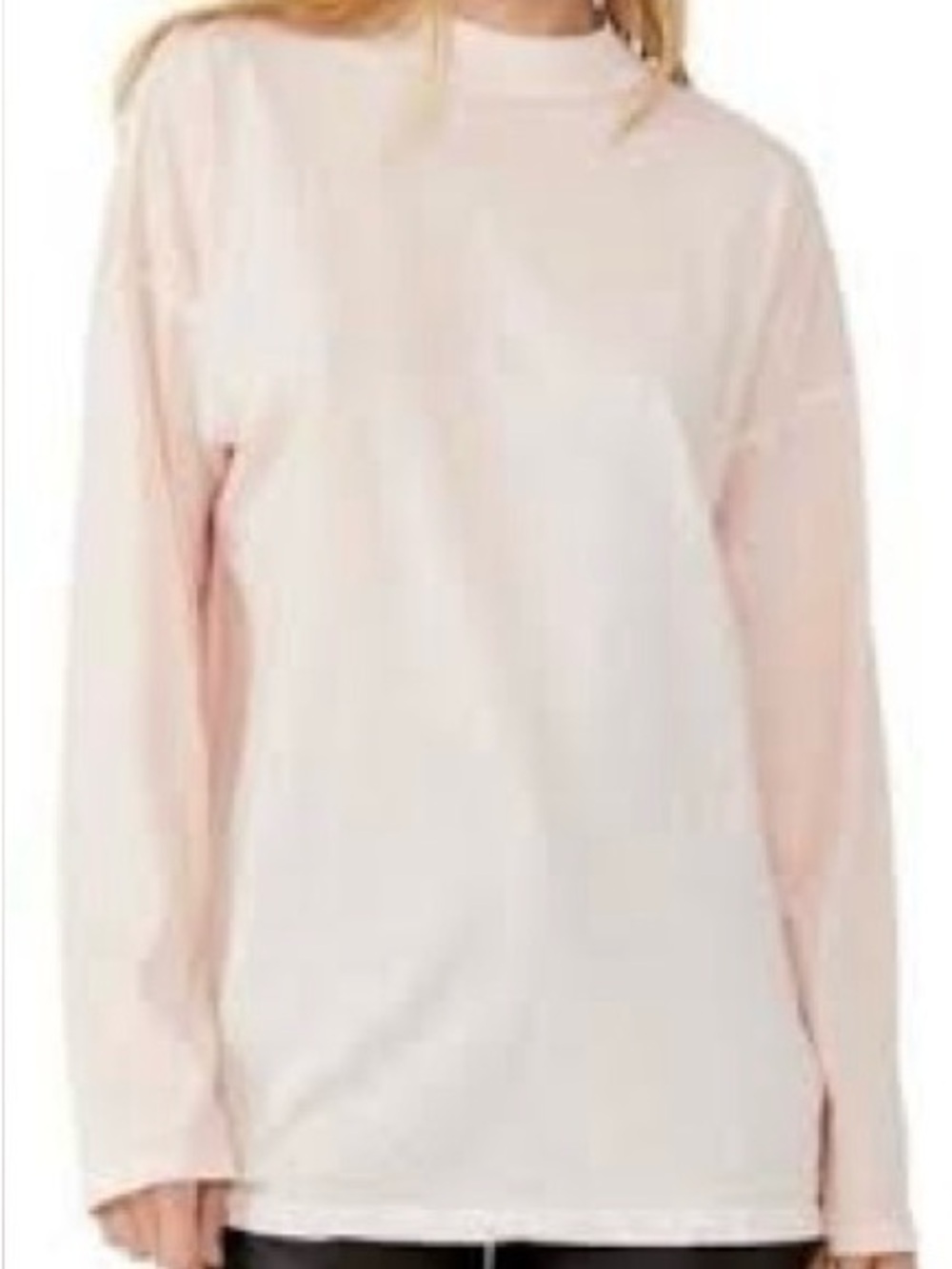 Free People Tunic T-Shirt Mockneck